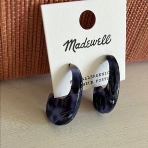Madewell Blue Hoop Earrings